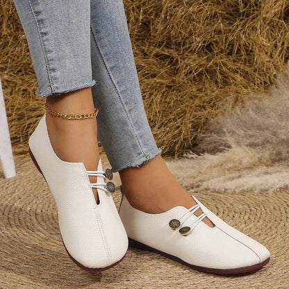 Women's leather soft-soled non-slip shoes