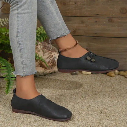 Women's leather soft-soled non-slip shoes