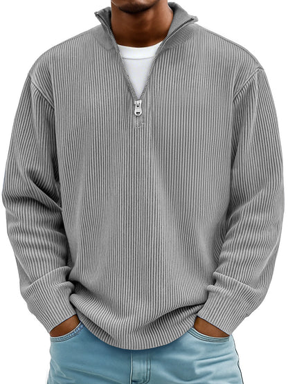 Milo™ I Casual Ribbed Zip Long Sleeve Shirt