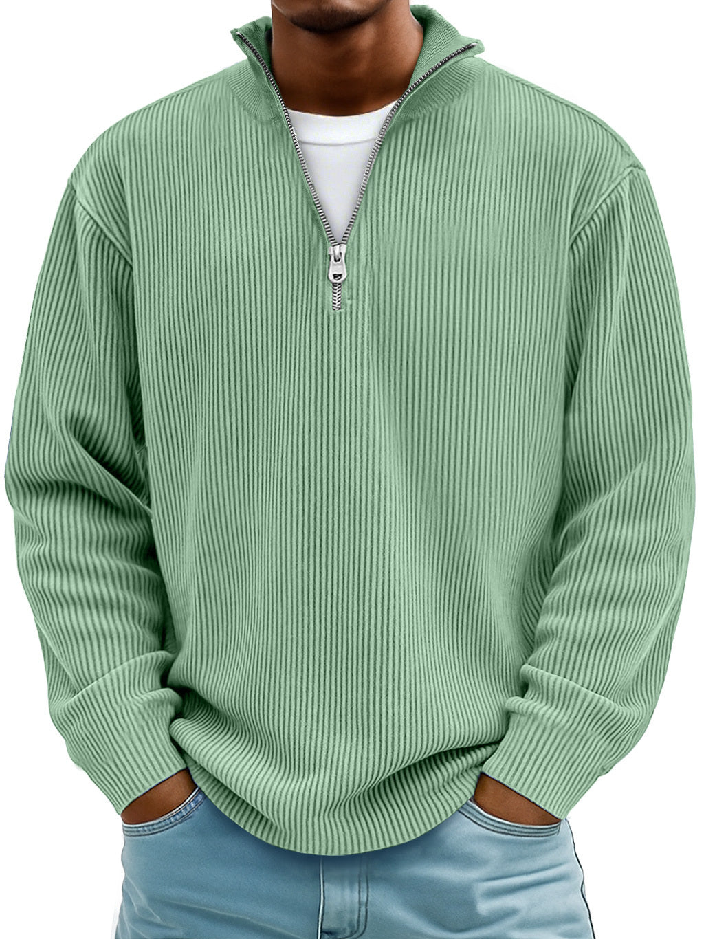 Milo™ I Casual Ribbed Zip Long Sleeve Shirt
