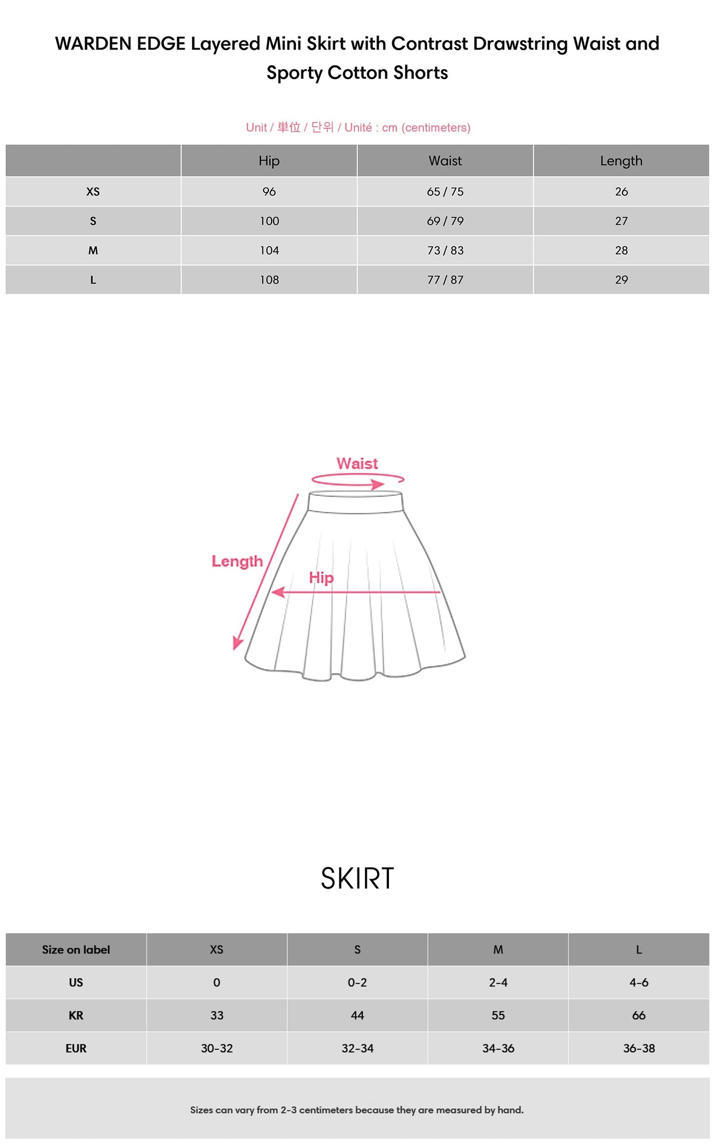 DANIEL PORTLAND™ I  Layered Mini Skirt with Contrast Drawstring Waist and Sporty Cotton Shorts