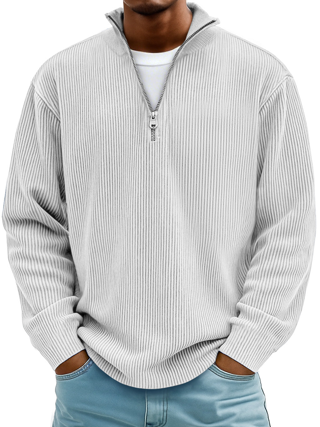 Milo™ I Casual Ribbed Zip Long Sleeve Shirt