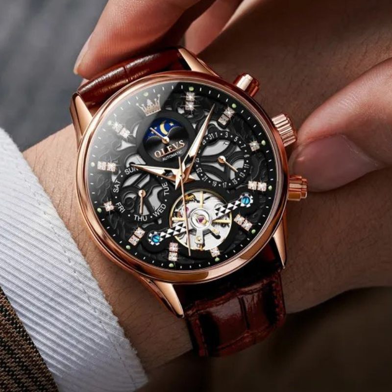 Daniel Portland™ Automatic Mechanical Leather Watch