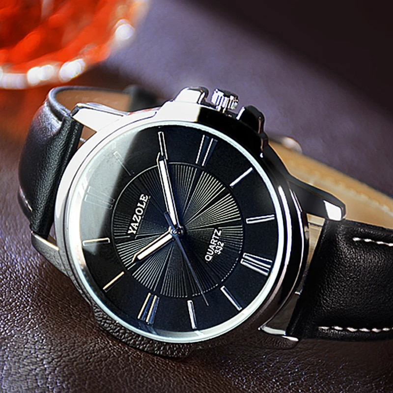 Daniel Portland™ Luxurious Blue Glass Leather Watch
