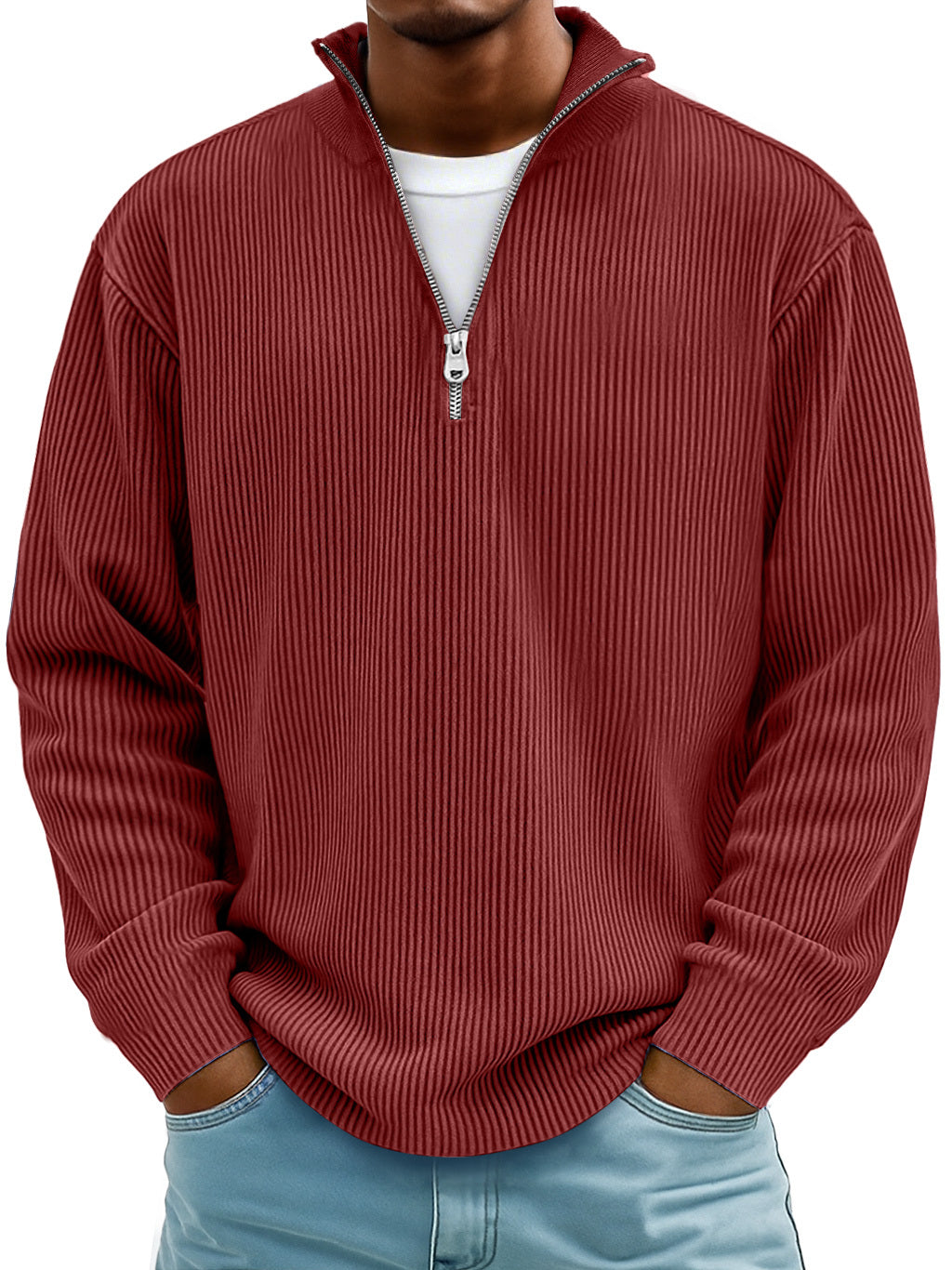 Milo™ I Casual Ribbed Zip Long Sleeve Shirt