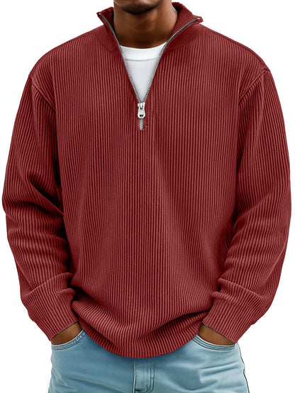 Milo™ I Casual Ribbed Zip Long Sleeve Shirt