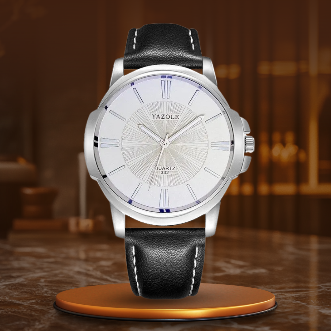 Daniel Portland™ Luxurious Blue Glass Leather Watch