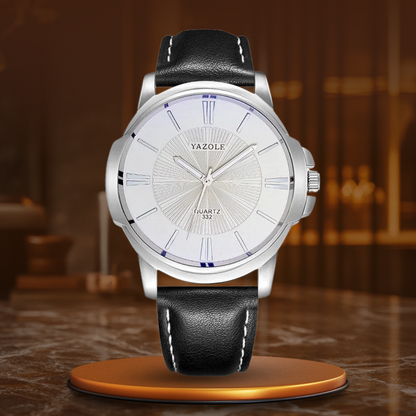 Daniel Portland™ Luxurious Blue Glass Leather Watch