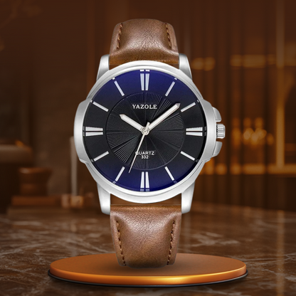 Daniel Portland™ Luxurious Blue Glass Leather Watch