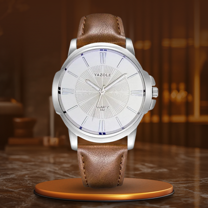 Daniel Portland™ Luxurious Blue Glass Leather Watch