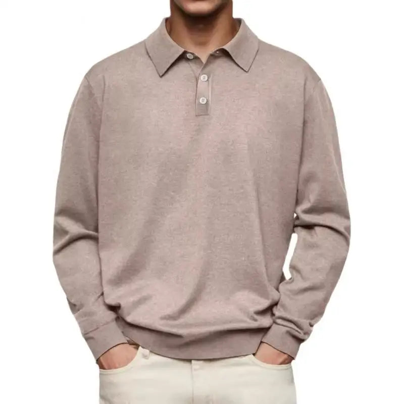DANIEL PORTLAND™ I Long Sleeve Polo Shirt with White Buttons