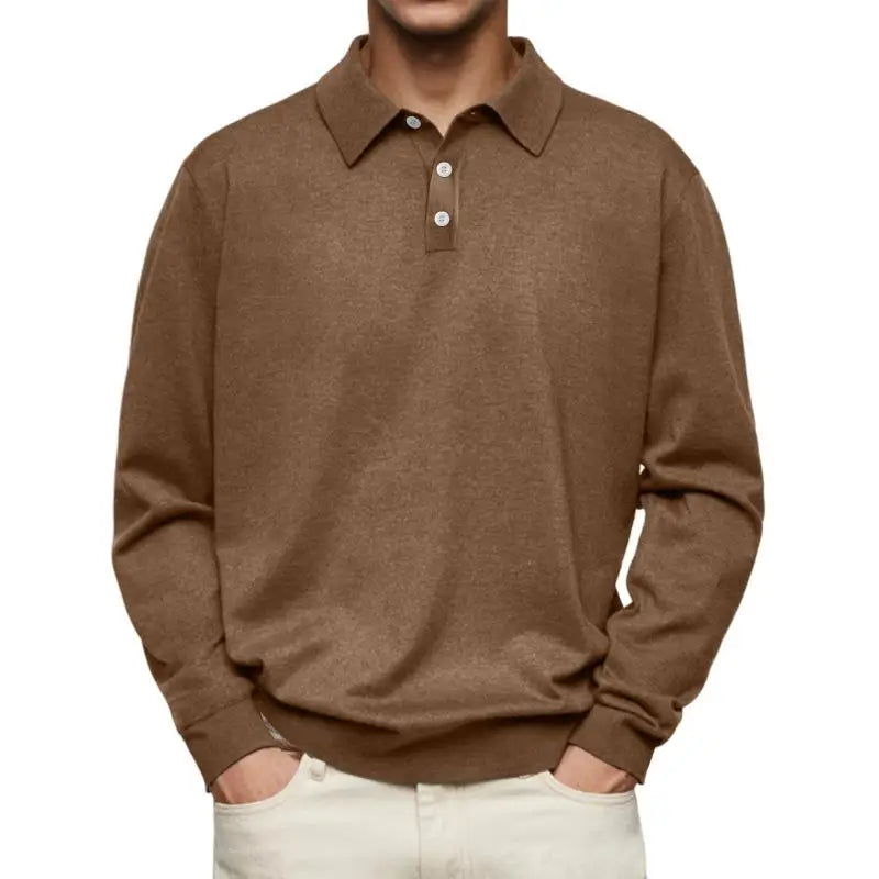 DANIEL PORTLAND™ I Long Sleeve Polo Shirt with White Buttons