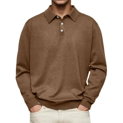 DANIEL PORTLAND™ I Long Sleeve Polo Shirt with White Buttons