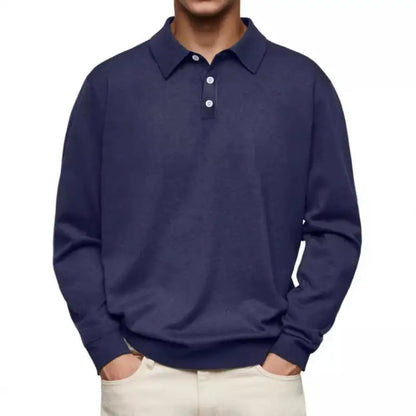 DANIEL PORTLAND™ I Long Sleeve Polo Shirt with White Buttons