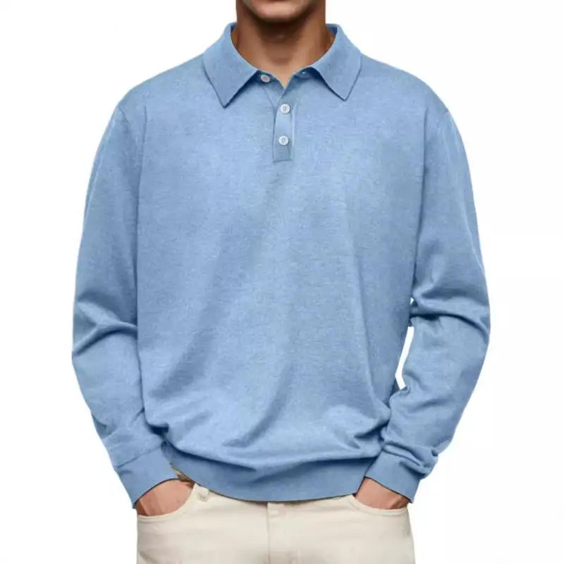 DANIEL PORTLAND™ I Long Sleeve Polo Shirt with White Buttons