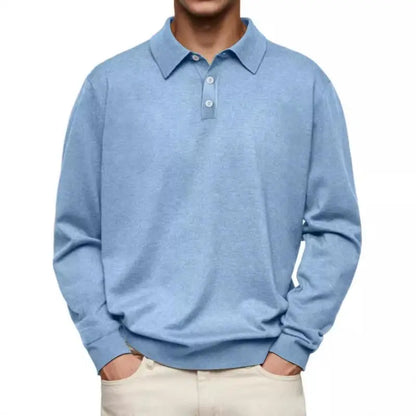 DANIEL PORTLAND™ I Long Sleeve Polo Shirt with White Buttons